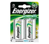 Energizer Rechargeable Power Plus D Batteries - Pack of 2
