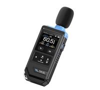 Rechargeable Noise Levels Tester Decibel Meter Handheld Sound Levels with Time Temperature and Humidity Display Precisions Sound