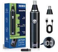Rechargeable Nose Hair Trimmer for Men and Women, 2024 Upgrade, Painless USB Nose Trimmer, Ear and Nose Clipper, Facial Hair Removal, Easy to Clean, Dual Edge Blades, IPX7 Waterproof