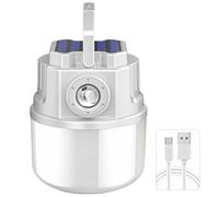 Rechargeable Outdoor Flashlight, Solar Powered Emergency Spotlight, USB-C Charging, Multimode Light