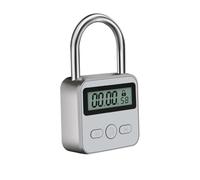 Rechargeable Padlock with LCD Display and Backlight, Electronic Timer Lock for Travel and Home Use, 99 Hours 59 Minutes Setting, USB Charging(Black)