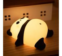 Rechargeable Panda Night Light Three-Level dimming Nursery Night Light Featuring a Timer Function Ideal for Decorating Nurseries and Children's Rooms Silicone Material