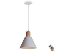 Rechargeable Pendant Light with Remote & Blub, Farmhouse Battery Operated Pendant Lighting, Modern Wireless Ceiling Hanging Chandelier Fixture for Kitchen Island Dining Table Living Room Bedroom Study