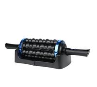 Rechargeable Percussion Roller Massager with Hands-Free Base | A dual-action massager that stands on its own, so you can target hard-to-reach spots like your upper back without assistance.