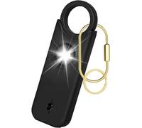 Rechargeable Personal Safety Alarm for Women, 135 dB Loud Self Defense Keychain Siren with LED Strobe Light,Key Chain Alarms for Women Kids Elderly (Black)