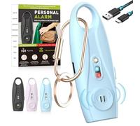 Rechargeable Personal Safety Alarm Keychain, Upgraded Dual-Color Red & Blue Strobe Light, LED Flashlight, 130dB Loud Siren, Safe Personal Alarm for Women, Kids and Elders