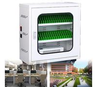 Rechargeable Phone Storage Locker, USB Charging Station for 6 Devices, Secure Charging Cart with Wheels & Lock for Schools, Churches, Airports