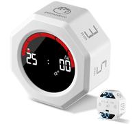 Rechargeable Pomodoro Timer, Magnetic Kitchen Timer for Cooking, 8-Angle Auto-Rotating Screen with Gravity Sensor, 3/5/10/25/30/60min & Custom Countdown for ADHD, Office, Study, Kitchen & Kids