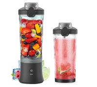 Rechargeable Portable Blender with 6 Blades 150 Watt Handheld for Shakes and Smoothies Waterproof Personal Juicer Cup Travel Sports Home Office