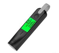 Rechargeable Portable Breathalyzer for Alcohol Testing - 0.01 Bac Accuracy Lcd Display 10-second Warm-up Compact 2.6x2.6x12 Cm Pattern Black - for Personal