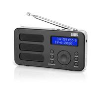 Rechargeable Portable Dab/dab+/fm Radio - Dual Alarm Clock - Rds, Drc, Prune & Aux Output - August Mb225B