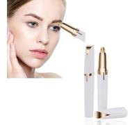 Rechargeable Portable Face Hair Remover, Electric Painless Eyebrow Flawless Trimmer Epilator for Women, Razor with Light for face Hair and Nose Hair, White