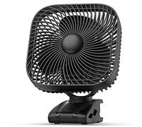 Rechargeable Portable Fan with Light, 8-inch Battery Operated Clip on, 20000mAh 78 Hours Work Time, Quiet, Strong Airflow USB, 4 Speeds Personal, Ideal for Outdoor Camping Hurricane