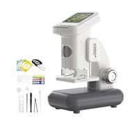 Rechargeable Portable Kids Microscope With LCD Screen Memory Card Slot Adjustable Stand For Indoor Outdoor Exploration Double Mode Digital Microscope