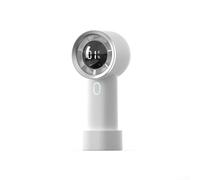 Rechargeable Portable Mini Fan With Digital Display For Battery Status, 100 Speed Settings, Type C Charging, Brushless Motor For Powerful And Quiet Use(White)