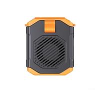 Rechargeable Portable Waist Clip Fan with USB Charging, Mini Hanging Neck Fan with 5 Speed Settings, Quiet Operation, and Battery Status Indicator (Orange)