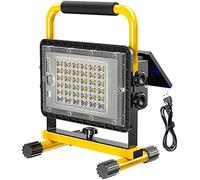 Rechargeable Portable Work Flood Light - 200W 10000LM Bright LED Construction Site Light with Remote, 24000mAh Battery, IP65 Waterproof, 130 LEDs for Outdoor & Jobsite Lighting