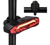 Rechargeable Rear Warning Light, Taillight Smart Kit With Electric Bell, Waterproof, Automatic Brake Light, Turning Signals, 5-In-1 Alarm Taillight With Remote Control, Anti-Theft