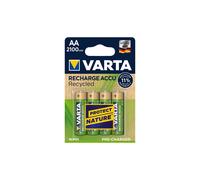 Rechargeable recycled batteries Recharge Akku Recylced type AA NiMH 2100 mAh - 4 pieces