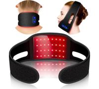 Rechargeable Red Light Therapy Belt for Neck, Face, Chin & Knee - Portable 660nm Device with 3 Adjustable Heat Levels