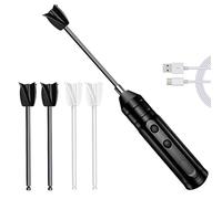 Rechargeable Resin Mixer with 4 Paddles, Handheld Electric Epoxy Resin Stirrer with 4 Reusable Stirring Paddles Epoxy Mixer for Resin, Soap Making, DIY Crafts 1/4'' Shank, Black