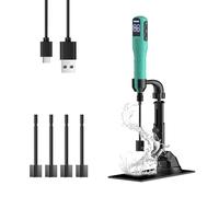 Rechargeable Resin Mixer with Stand | 3 Speeds Control | Timed Stop Function | 4 Electric Stirrer Paddles for Epoxy Resin, Silicone, Paint Mixing, Soap Making, Resin Tools, DIY Crafts, Light Green