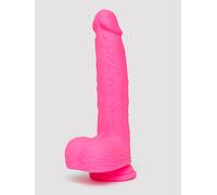 Rechargeable Rumbling & Thrusting Silicone Dildo Vibrator - Pink Pink