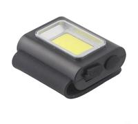 Rechargeable Running Light, 35g Compact LED Flashlight with Reflective Headband, Hands-Free Clip-On Design for Night Jogging, Cycling, Camping and Hiking Outdoors(black)