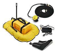 Rechargeable Scuba Diving Tank with Detachable Breathing Regulator - Inflatable Bottom Ventilator System for Adventure and Treasure Hunting, 4000mAh Battery