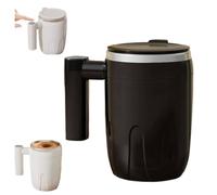 Rechargeable Self-Stirring Magnetic Coffee Cup, 2026 Upgraded 380ml Stainless Steel Automatic Magnetic Stirring Coffee Mug for Tea,Milk Beverages,Hot Chocolate, for Car,Camping,Travel,Office (Black)