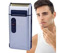 Rechargeable Shaver, Efficient Shaving Retro 3W Beard Trimmer Razors, Removable Cleaning, Geometric Net Design, Men Face Shavers for Home & Travel Use