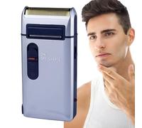 Rechargeable Shaver, Electric Shavers for Men, Retro 3W Alternative USB Rechargeable Shaver, Geometric Net Design, Portable Face Razors, Removable Cleaning for Men