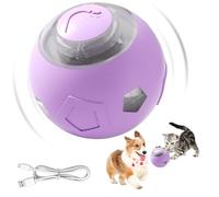 Rechargeable Smart Ball, Moving Kitten Toy, Versatile with Multi- Agility, High-Energy Exercise Compact, Athletic Accessory with Glow-in-the-Dark Style, Engagement Tool for Small & Large Chewer