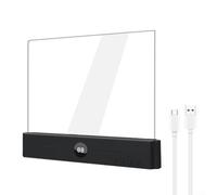 Rechargeable Smart LED Book Light with 3 Color Modes, Stepless Dimming & Timer, 1200mAh Eye Protection Reading Lamp for Students, Portable Flat Panel Night Light(Black)