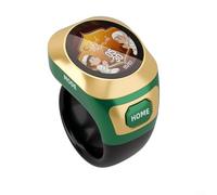 Rechargeable Smart Tasbih Counter Ring for Zikr Prayer, 40mAh USB-C Digital Finger Counter with 3 Sizes 18/20/22mm, Waterproof Electronic Dhikr (Green)