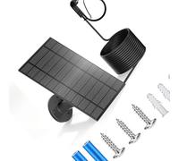 Rechargeable Solar Electrical Supply for Garden Cameras with Integrated 4000mAh Battery Backup and High Efficiency 23% Conversion Charging Measure Solar