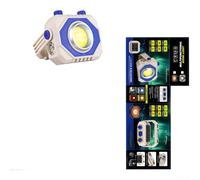 Rechargeable Solar Torch, High Power 1000LM Camping Lantern with 3 Light Modes, Waterproof LED Flashlight for Outdoor Hiking and Use(Rice Blue)
