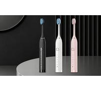 Rechargeable Sonic Electric Toothbrush with 8 Brush Heads: Black