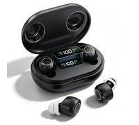 Rechargeable Sound Device for Adults, Digital Audio Device with 3.2g Lightweight In-Ear Earbud, Power-On Anti-Howling, 4 Volume Adjustment, Voice Enhanced, Touch Controls for Daily Life (Black)