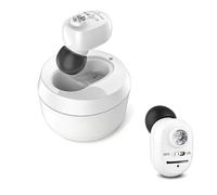 Rechargeable Sound Device for Seniors & Adults, Invisible Audio Device with Clear Sound for Daily Conversations, 3g In-Ear Design, Voice Enhanced, Comfort Fit, Fits Left or Right Ear (White)