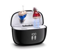 Rechargeable Sound Device with Charging Case- Auto Turn on/Off & Noise Cancellation Function,Clear Sound & Adjustable Volumes