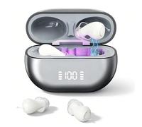 Rechargeable Sound Device with UV Sterilization Charging Case, Digital Audio Device with Noise Reduction, 1.7g In-Ear Invisible Design, Volume Control, Comfortable Fit for Seniors & Adults