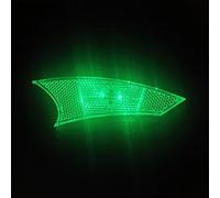 Rechargeable Spoke Light Compatible with Bicycle Wheels Using USB Charging and Auto-Darkness Activation Logic (Green)