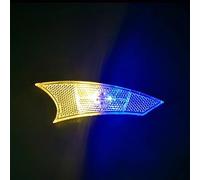 Rechargeable Spoke Light Compatible with Bicycle Wheels Using USB Charging and Auto-Darkness Activation Logic (Yellow Blue)