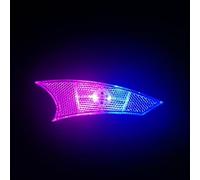 Rechargeable Spoke Light Compatible with Bicycle Wheels Using USB Charging and Auto-Darkness Activation Logic (Pink Blue)