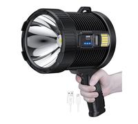 Rechargeable Spotlight,100000 Lumens Led Spot Lights Handheld Flashlight Super Outdoor Solar Spotli