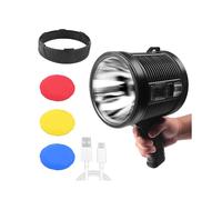 Rechargeable Spotlight,100000 Lumens LED Spot Lights Handheld Large Flashlight Super Bright Outdoor Solar Spotlights