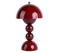 Rechargeable Table Lamp, 3-Color Dimmable & Portable with Touch Control, Cordless Desk Light for Bedroom, Office, Camping, Outdoor Red
