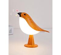 Rechargeable Table Lamp Bird, 2600mAh Touch and Remote Control Bird Lamp, Cordless, Stepless Dimmable Night Light, Aromatherapy Bedside Lamp with Bird Call, Timer, 3 Color Temp Bird Light (Yellow)