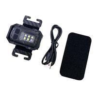 Rechargeable Tacticals Flashlights For 25mm Tacticals Vests Carbon Fibers Loopings Plate Included IPX4 Water Resistance Survival Gear Floodlights White/Red/Blue